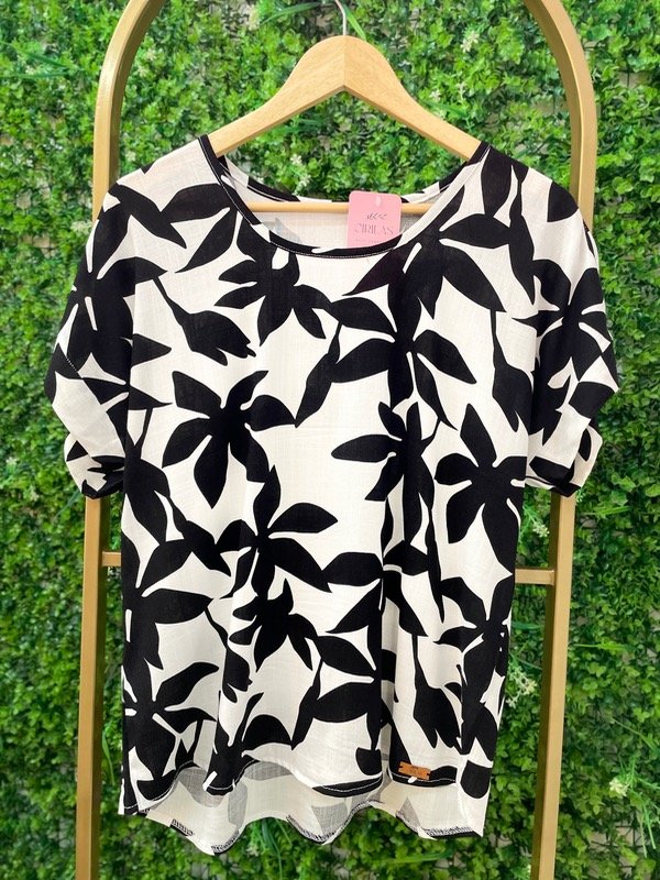 Producto - Blusa lino estampada Carmen 0374