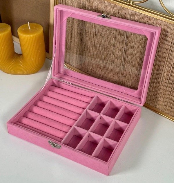 Producto - Joyero con visor rosa