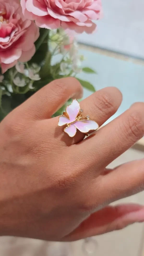 Producto - Anillo mariposa rosada AD
