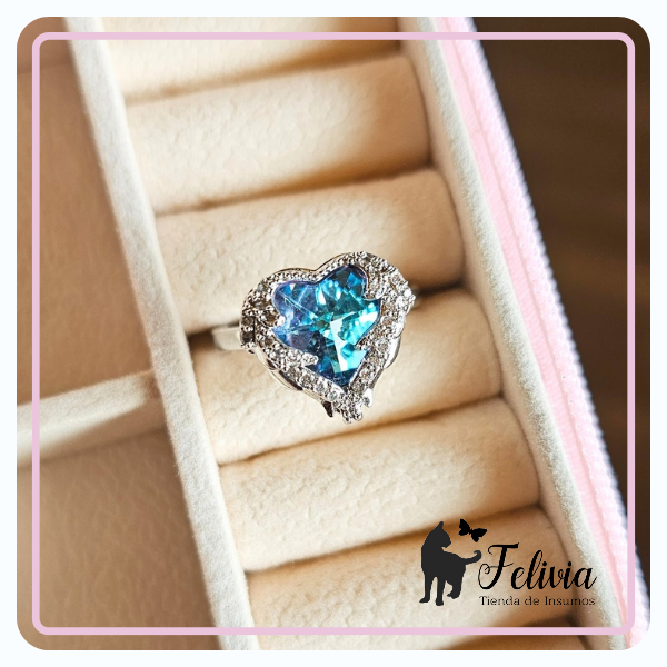 Producto - Anillo Corazón alado bicolor