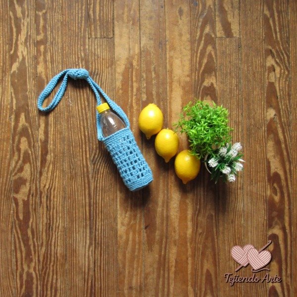 Producto - Porta Botella Celeste Oscuro