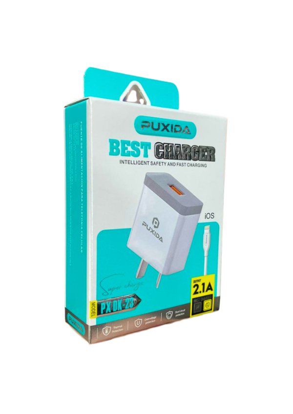 Producto - CARGADOR PUXIDA ISO USB A LIGHTNING 2.1A DK23