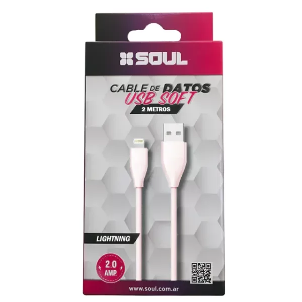 Producto - CABLE USB A LIGHTINING 2M SOUL