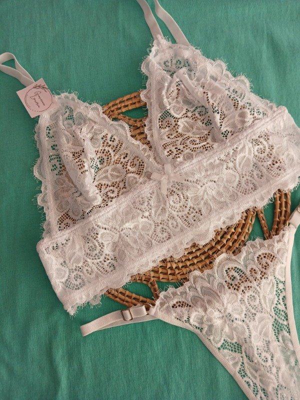 Producto - Bralet encaje blanco T.85
