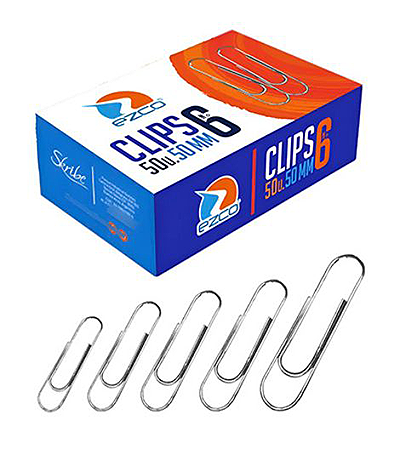 Producto - broches clips EZCO nro 6 niquelados x 50