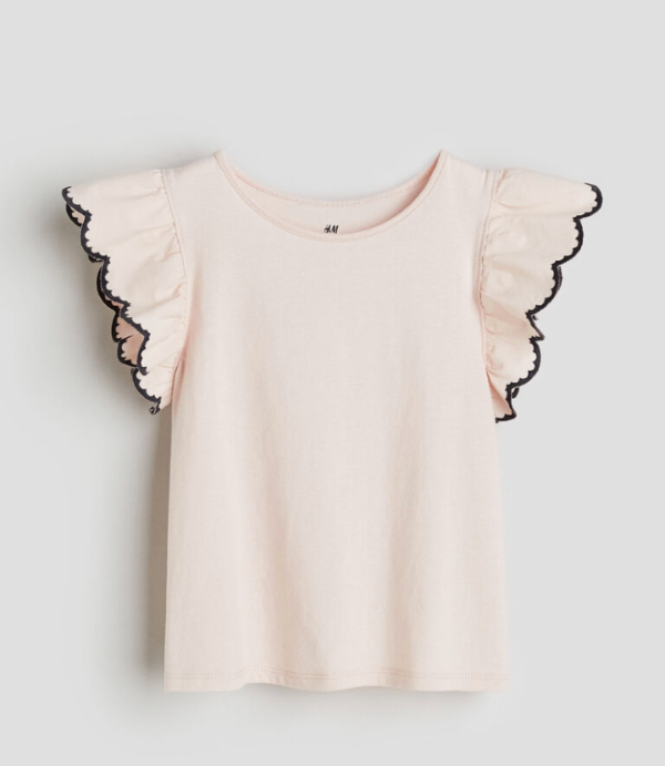 Producto - Remera para Niñas Marca H M Powder Pink