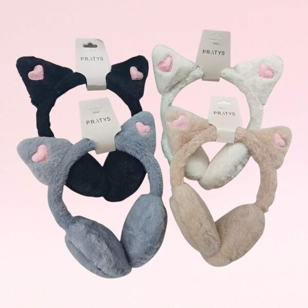 Producto - Orejeras Gato Peludas Cálidas Regalo para Invierno
