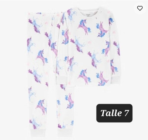 Producto - Pijama carters plush talle 7 unicornio