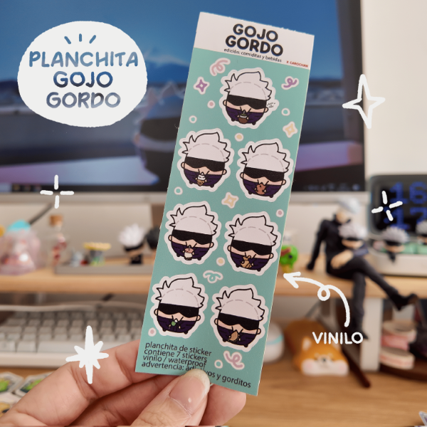 Producto - gojo gordo - planchita de stickers
