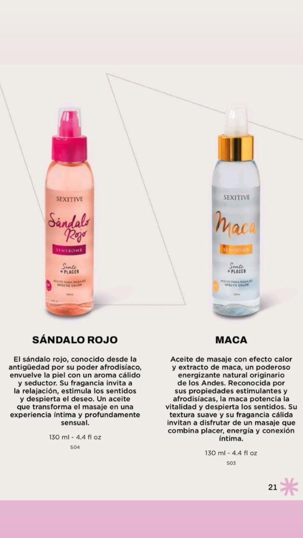 Producto - Aceite sandalo/maca x2