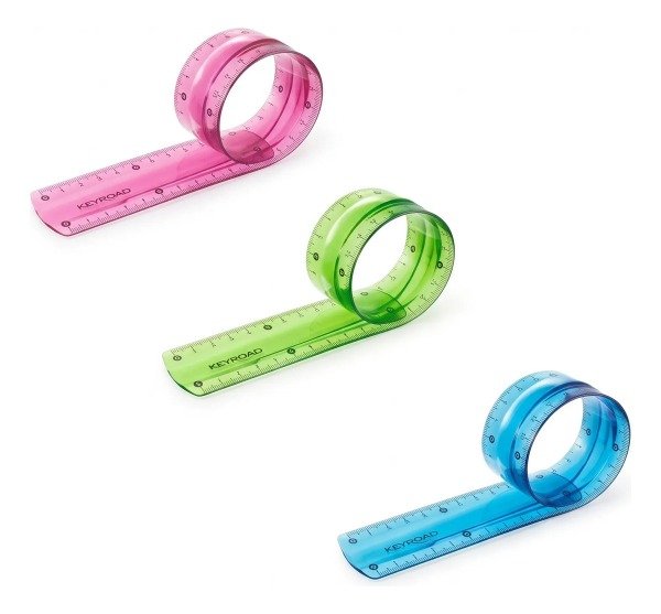 Producto - Regla Flexible Keyroad 20 cm Azul - 4
