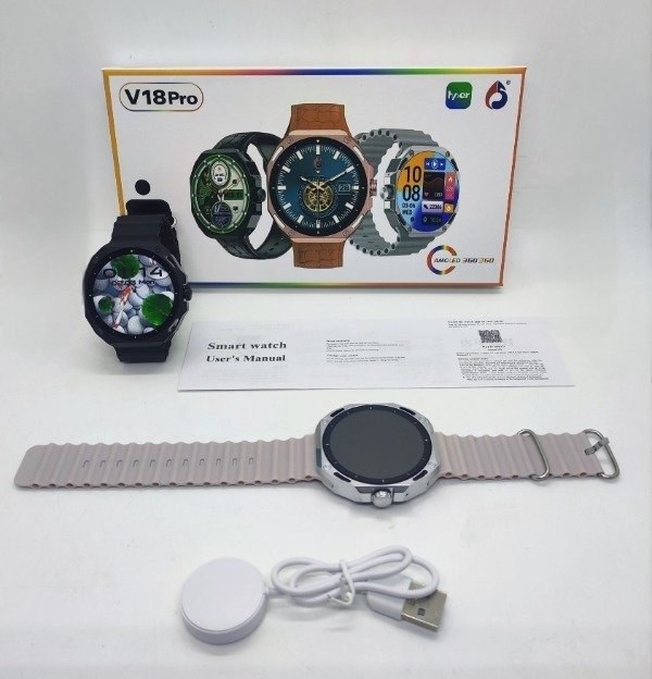 Producto - RELOJ SMARTWATCH V18 PRO REDONDO 1 MALLA