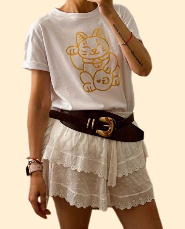 Producto - Remera cat dorada