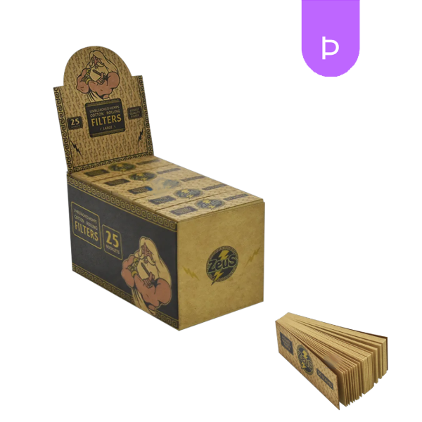 Producto - FILTRO DE CARTON GRANDE X 25U SIN BLANQUEAR ZEUS