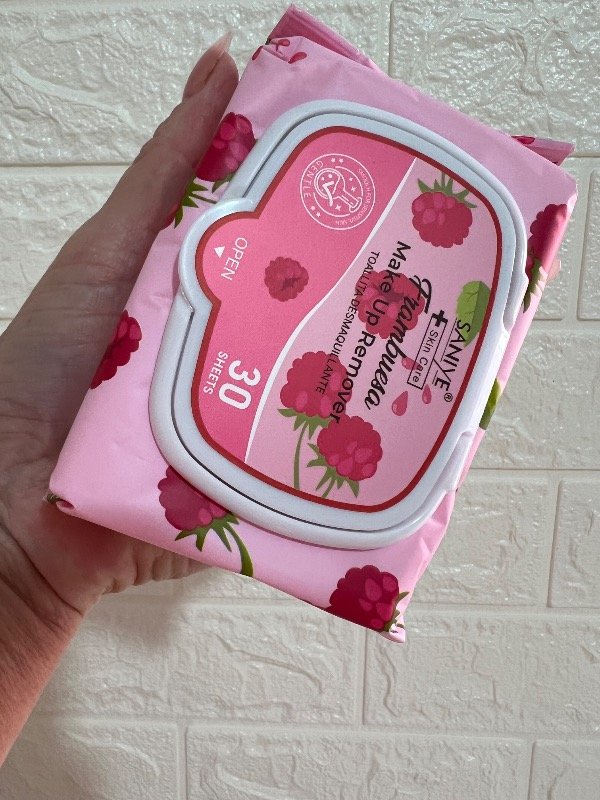 Producto - Toallitas Desmaquillantes Saniye Skin Care - Aroma Frambuesa x30 Unidades - 1