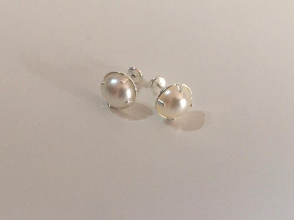 Producto - Abridores Media Perla Engarzada Plata 925