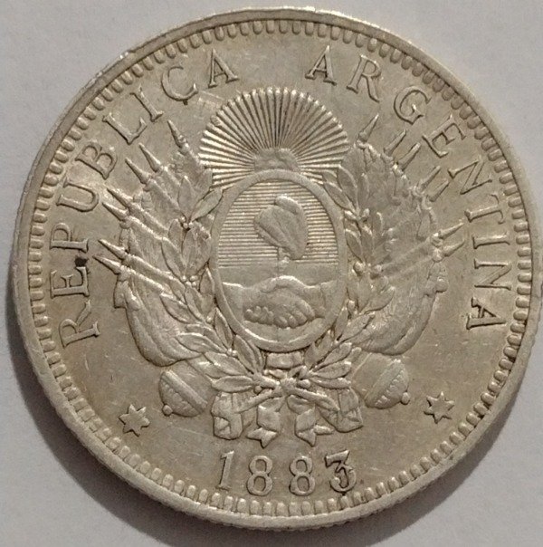 Producto - Argentina 50 centavos de patacón 1883