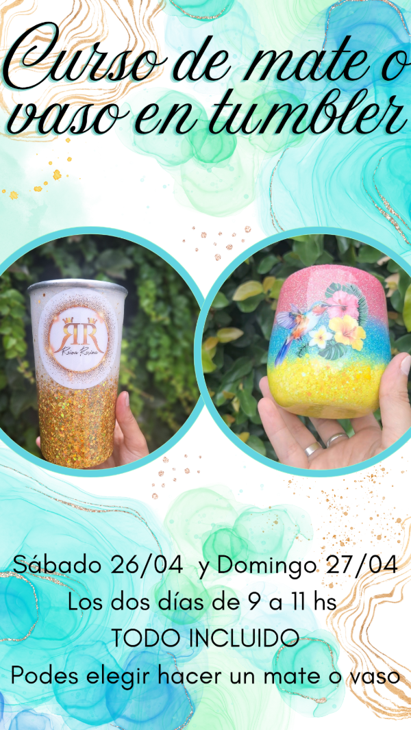 Producto - CURSO TUMBLER SABADO 26 Y 27 DE ABRIL