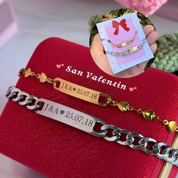 Producto - Pulseras: Personalizadas Corazoncitos PAR