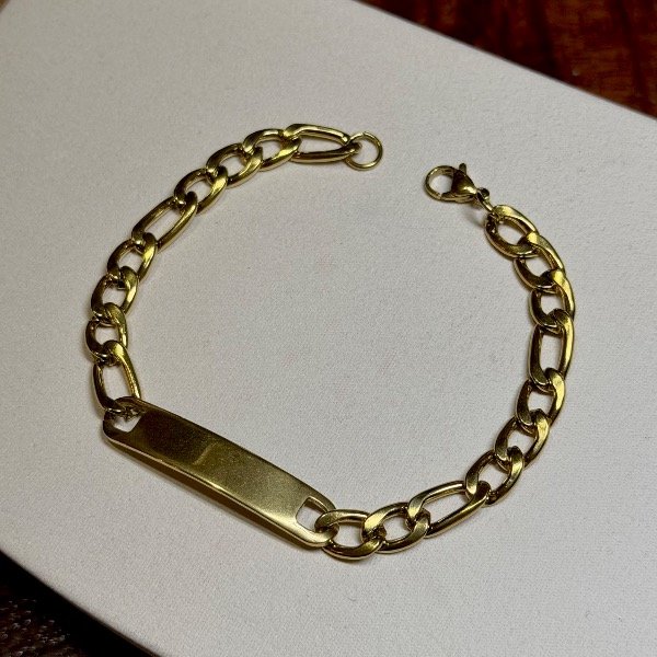 Producto - Pulsera personalizada grande dorada - 0