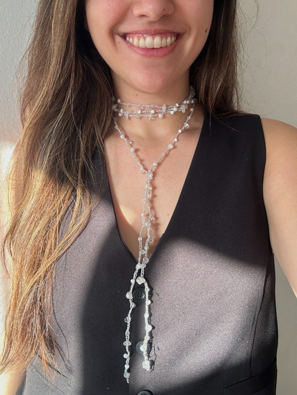 Producto - Collar mil vueltas plateado - 1
