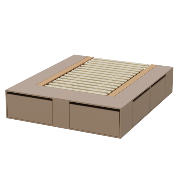 Producto - Cama Box Extensible (1.40/1.60 x 2.00 m) Gris Arcilla