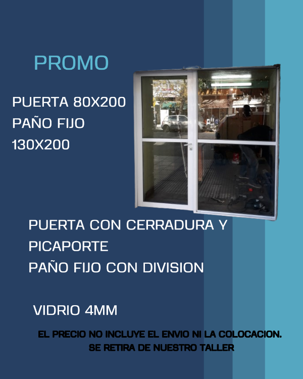 Producto - Frente de local 2.10x2.00m con vidrio de 4mm