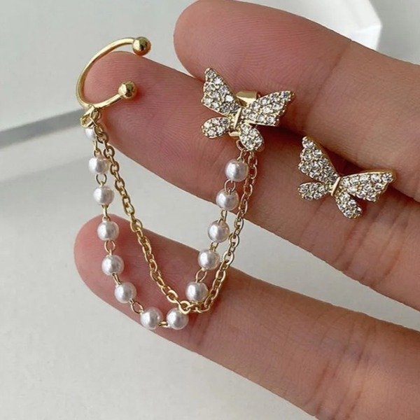 Producto - Cuff mariposas perlas