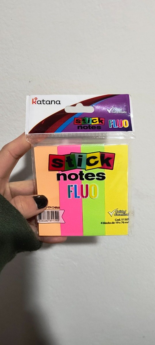 Producto - Stick notes flúor katana x 4 colores