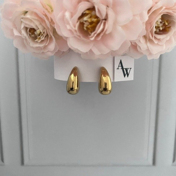Producto - Aros Acero Dorado Art. 279