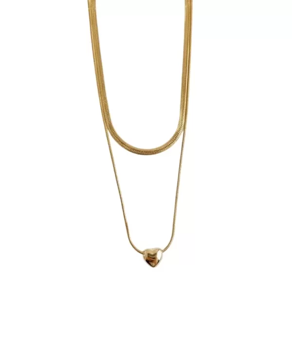 Producto - Collar doble acero dorado