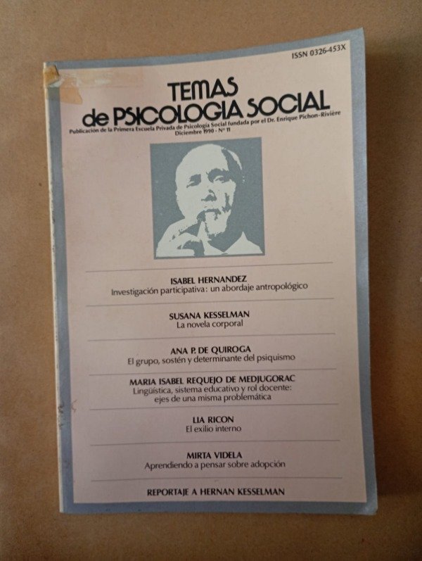 Producto - Temas de psicología social #11 - Diciembre 1990 - Kesselman P de Quiroga