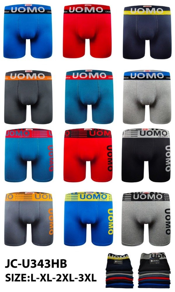 Producto - BOXER UOMO PIERNA LARGA ALGODÓN TALLE NORMAL (x6)