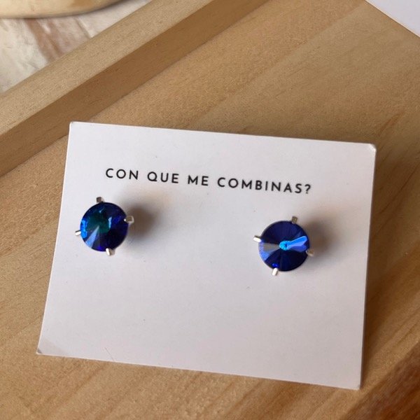 Producto - Aros Cristal Oseano (Plata 925)