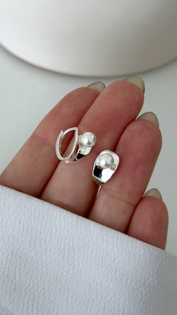 Producto - Argollas 12mm perla inc ACERO BLANCO