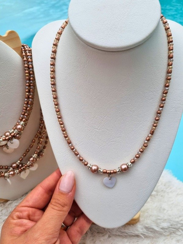 Producto - COLLAR NUDE CON CORAZON DE NACAR