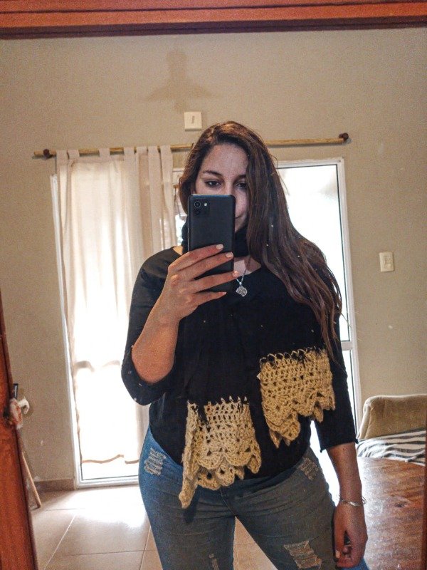 Producto - BUFANDA-RUANA black tejida