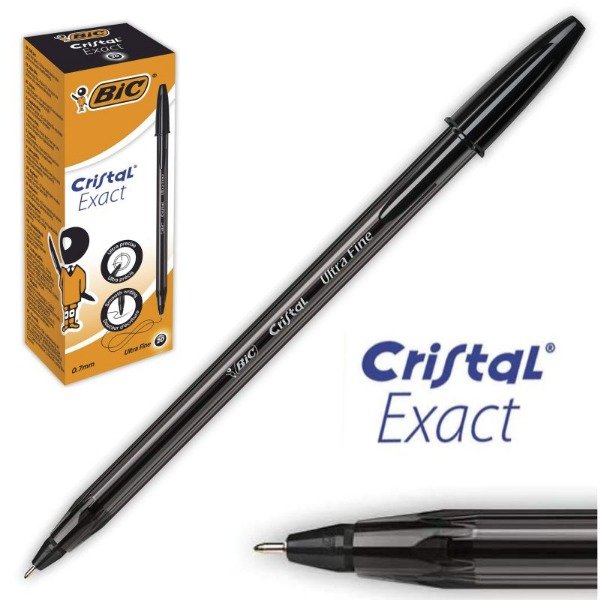 Producto - BOLIGRAFO BIC CRISTAL PRECISION Y SUAVIDAD 0.7MM XUNIDAD NEGRO