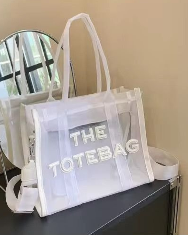 Producto - Tote Bags playera - Blanca transparente