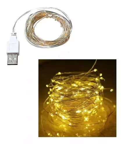 Producto - ALAMBRE LED 3MTS BLANCO CÁLIDO a USB