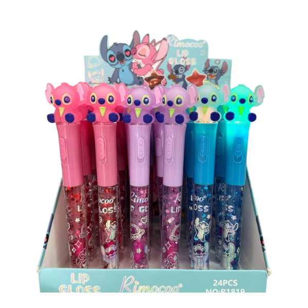 Producto - BRILLO LABIAL GLITTER STITCH CON LUCES RIMOCOO R1819