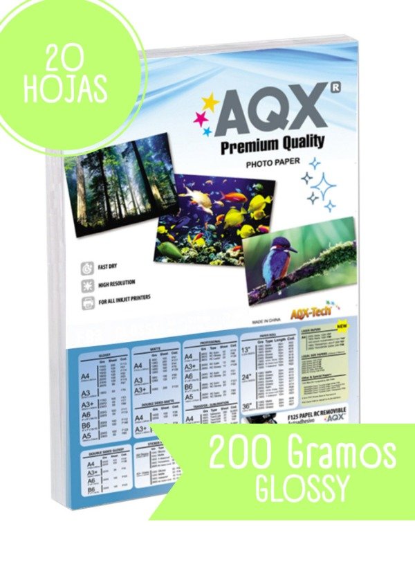 Producto - Fotográfico brillante 200G simple faz