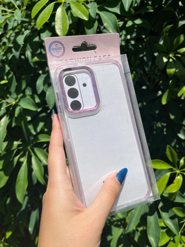 Producto - A16 /A26 funda transparente brillo rosa