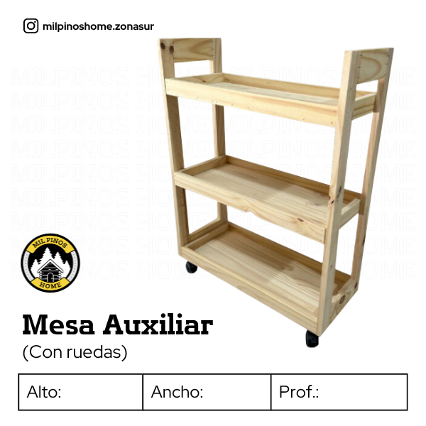 Producto - MESA AUXILIAR CON RUEDAS