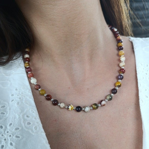 Producto - Collar Mokaita y plata 925 - 0