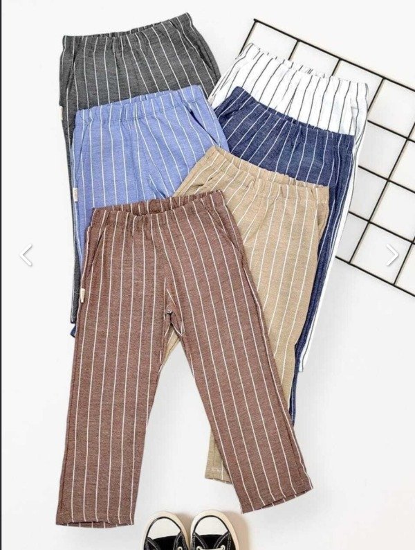 Producto - Pantalón lino rayado