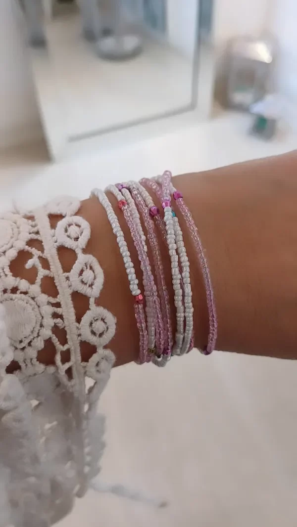 Producto - Pulsera 4 vueltas rosa