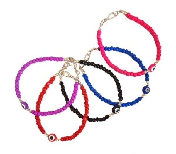 Producto - Pulseras Ojo Turco Mostacillas Acero