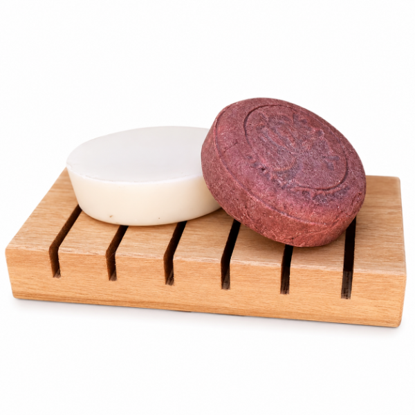 Producto - Jabonera Doble de Madera Paraíso -MAGIC GARDEN