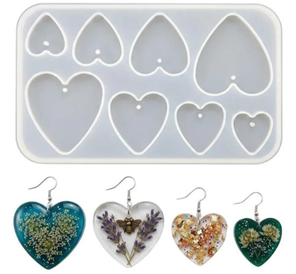 Producto - Molde de silicona Corazones para Aros